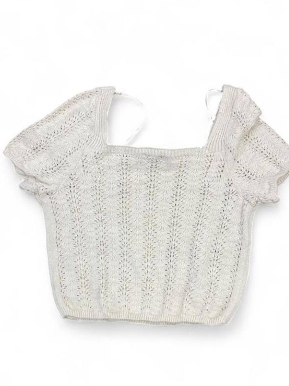 Freshman cream knit sweater top size medium NEW